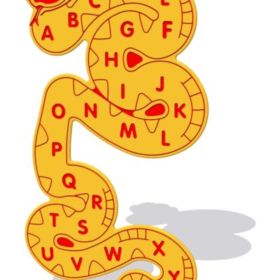 ALPHABET SNAKE WALL PLAY PANEL
