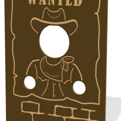 WILD WEST WANTED HEAD THRU PANEL