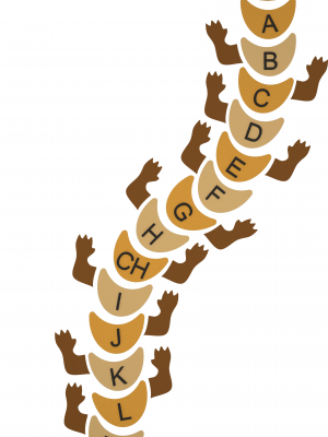 CENTIPEDE WITH LETTERS