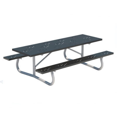 BLACK PICNIC TABLE RECTANGULAR