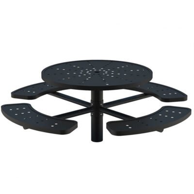 BLACK PICNIC TABLE ROUND