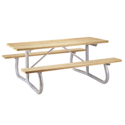 BROWN PICNIC TABLE RECTANGULAR