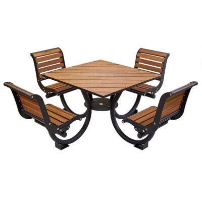 BROWN PICNIC TABLE SQUARE