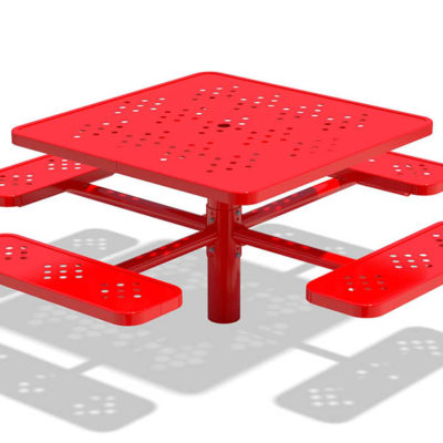 RED PICNIC TABLE SQUARE