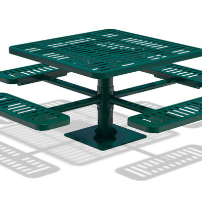 DARK GREEN PICNIC TABLE SQUARE