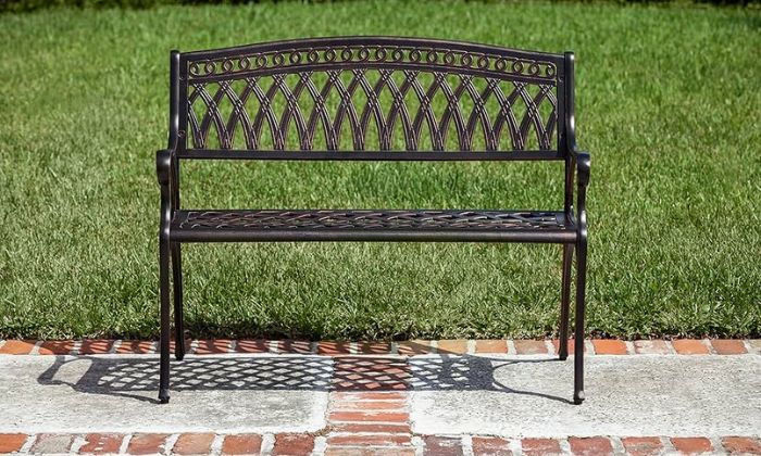 Metal garden benche