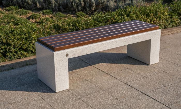 Concrete Block Bench